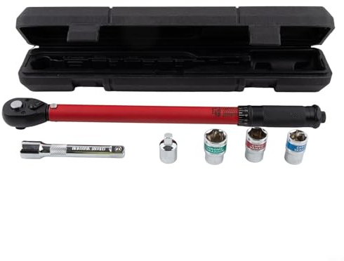 Solaughguy Chiave dinamometrica a 72 denti, attacco da 1/2, regolabile, 20-230 Nm, con meccanismo a cricchetto a 72 denti, per manutenzione automobilistica e meccanica, al cromo vanadio