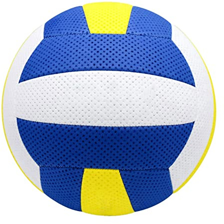 BDJXOZYH Indoor Outdoor Training Beach Game Children Toys Competition Volleyball Ball 5 Blue White Yellow