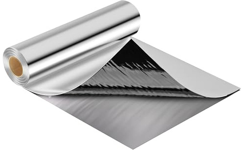 SROCHN Aluminium Dachfolie Selbstklebend 5 × 1 m, Bitumen Dachbahn zur Dachabdichtung, Wasserdichte Dachreparaturfolie für Gartenhaus, Garage, Schuppen & Flachdach