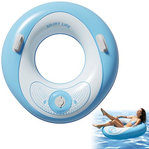Anello da Nuoto, SilverChry Salvagente Galleggiante, Può essere gonfiato premendo, Galleggiante Anello da Nuoto, Swimming Ring