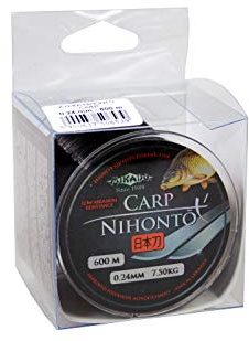 Mikado Carp 600m NIHONTO CARP schwarz Matte monofile sehr Glatte Angelschnur Karpfenschnur Feederschnur Ø0,22 bis 0,40mm