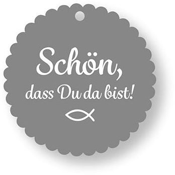 Geschenkanhänger Tags Etiketten Schön, dass Du da bist Taufe Kommunion Konfirmation