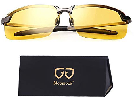 Bloomoak Gafas para Conducción Nocturna, Gafas de Sol para Conducir de Noche, Lentes Amarillas para Conducir de Noche Hombres y Mujeres, Protección UV400
