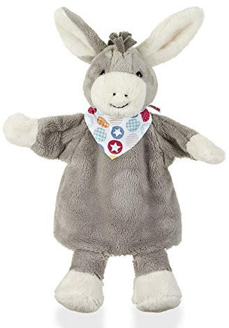 Sterntaler 3602000 Handpuppe Esel Emmi, Ideal für Puppentheater und Rollenspiele, 34 x 25 x 9 cm, Grau/Mehrfarbig
