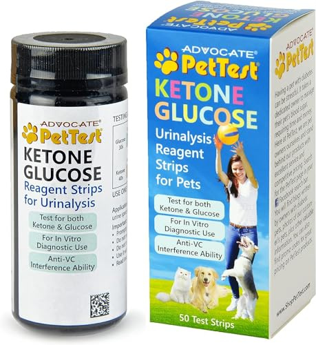 Pet Urine Test Strips Ketone Glucose Strips for Dogs & Cats Urinalysis