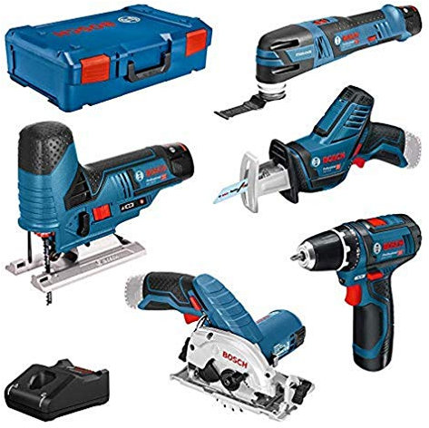 Bosch Professional 12V System Combo Kit: GSR 12V-15 + GST 12V-70 + GKS 12V-26 + GSA 12V-14 + GOP 12V-28 + GLI 12V-80 (inkl. 3x 3.0Ah Akku, Ladegerät GAL 12V-40, XL-BOXX)