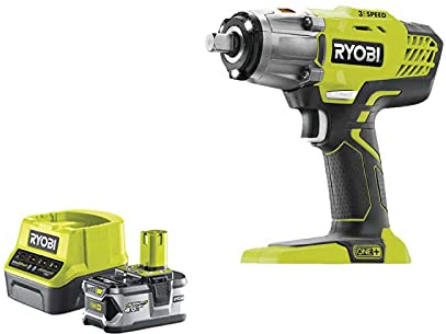 RYOBI Pack boulonneuse à chocs 18V One+ R18IW3-0 - 1 batterie 4.0Ah - 1 chargeur rapide 2.0Ah RC18120-140