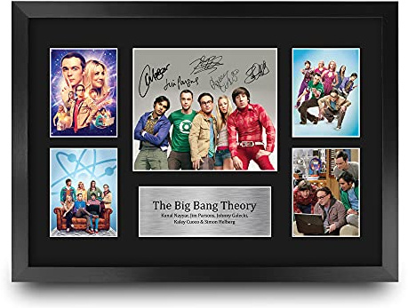 HWC Trading FR, Signiertes Bild mit Schriftzug The Big Bang Theory, Format A3 mit Rahmen