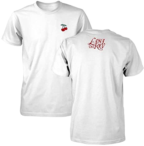 Lana Del Rey T-shirt blanc avec logo de l'album de cerisier, blanc, M
