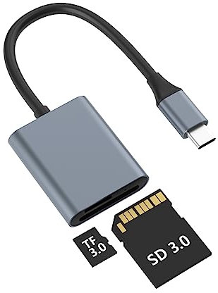 Lector de tarjetas SD/MicroSD 2 en 1 USB C, OTG Lectores de tarjetas externas tipo C 3.0