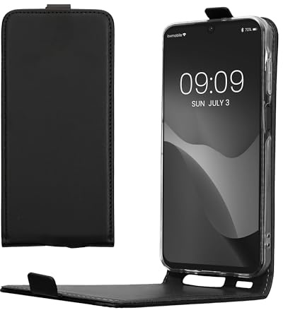kwmobile Schutzhülle kompatibel mit Samsung Galaxy A15 5G - Hülle Handy - Flip Case Handyhülle Schwarz