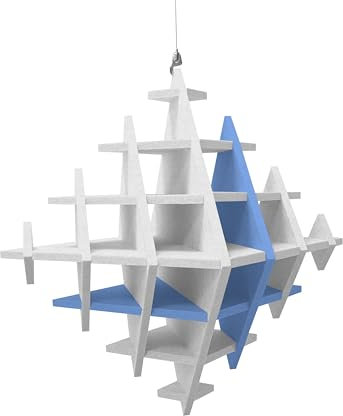 platino24 „CUBO“ 3D-Akustik-Objekt Würfel für optimale Raumakustik I Schallabsorber für Decke in innovativem Design I Größe: 58 cm I Recyclebares & anhaltendes Absorber-Element