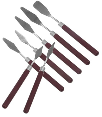 Lurrose 7piezas Espátulas Para Colores Herramientas De Pintura Raspadores De Pintura De Para y Óleo
