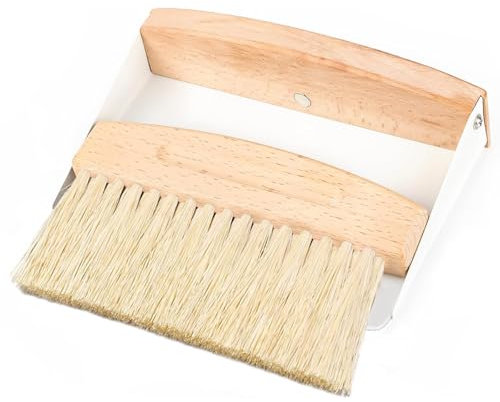 Csirnto Besen und Kehrschaufel Set, Schaufel und Besen Set, Mini Handfeger und Schaufel, Krümelbürste, Tischbesen und Schaufel für Küche Wohnzimmer