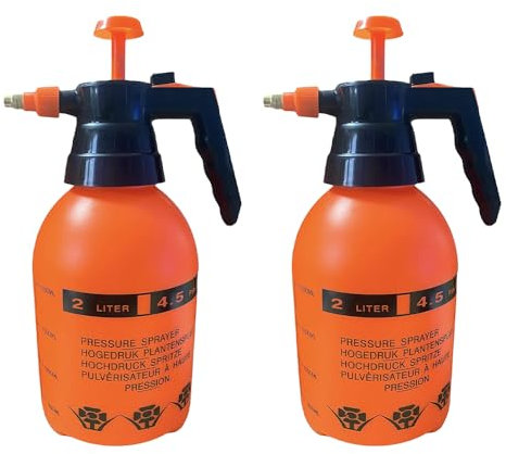 SEVEN4-UK 2 Pack 2L Pump Action Pressure Sprayer with Pressure Release Valve – Ideal Garden Sprayer for Plants, Lawn Care, Outdoor Cleaning & Liquid Application