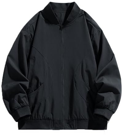 Bomber Uomo Cotone, Giacca Uomo Elegante Estiva, Giubbotto Casual Leggero Giacche Bicolore a Contrasto Giubbotto Estive Sportivo Giubbotto Uomo Primaverile Giacca Outwear alla Moda