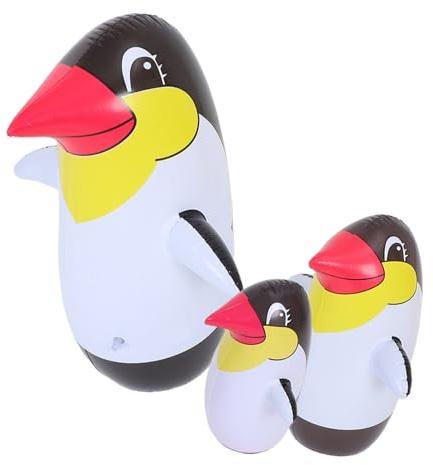 TOYZFRIENDY 3pcs Inflatable Penguin PVC Weather-resistant Outdoor Play Animal Figurines for Garden Pool Birthday Party Fun and Interactive Summer Decorations