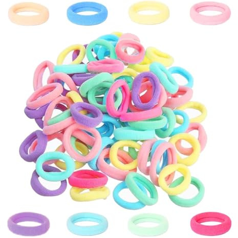 200Pcs Baby and toddler headband set | Multi colored headband suitable for girls and children | Durable anti slip hair accessory (8 colors)