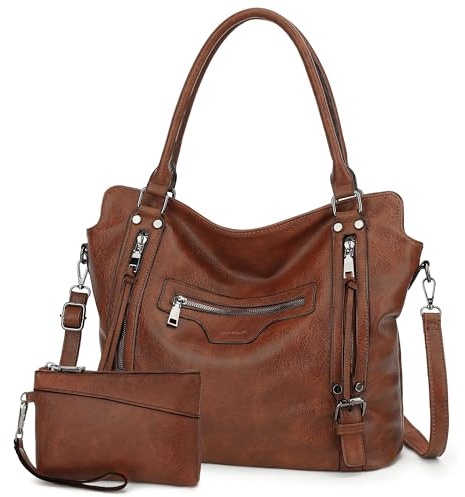 TANTOMI Hobo Bags for Women Large Capacity Handbags Bags Ladies Tote Bags Leather Crossbody Shoulder Bags with Small Purse Set 2PCS for Shopping Travel Work