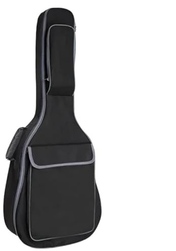 ATEUXOL Gitarrfodral för gitarr 36/38/39/40/41 Oxford gitarr, dubbel axelrem, mjuk, tjock och vadderad bomull, vattentät ryggsäck för, 36 tum svart, Taille unique
