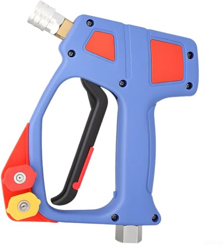 Pulverizador de agua para lavado de coches, pulverizador de agua a presión con válvula de latón, boquillas de cola de metal, tubo de acero inoxidable de cuatro pulverizaciones