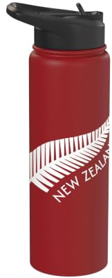 New Zealand Fern Proud Kiwi NZ New Zealander Stainless Steel Insulated Water Bottle