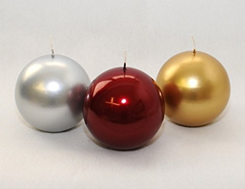 Zelda Bomboniere Kerze, satiniert, Durchmesser 10 cm, Silber