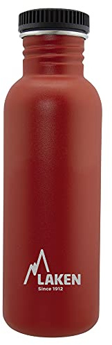 LAKEN Botella de Acero Inoxidable con Tapón de Rosca, 0,75 L, Color Rojo, 0.75