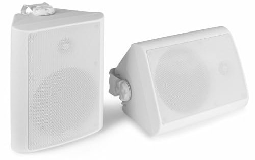Power Dynamics BGO65 Juego de Altavoces, Altavoces de 2 vías, Woofer de 6,5, 1 Tweeter, 150 Watt Pico, 45 Watt RMS, IPX5, Montaje en Pared, Blanco