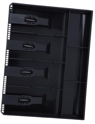 Cash Drawer Register Insert Tray Replacement 4 Bills 3 Coins Money Storage Box Cash Tray Organizer Used for Store Bank Supermarket Home (Black)