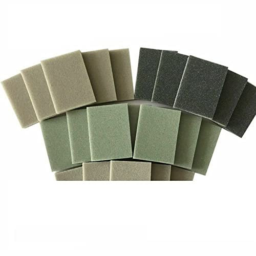 SHENGANG 10 Pz Schiuma Spugna Tamponi Carta Vetrata Blocco Abrasivo Bagnato A Secco Lucidatura Rettifica In Fibra di Vetro Carrozzeria Fine Grana Grossa Utensili Abrasivi, 300 400