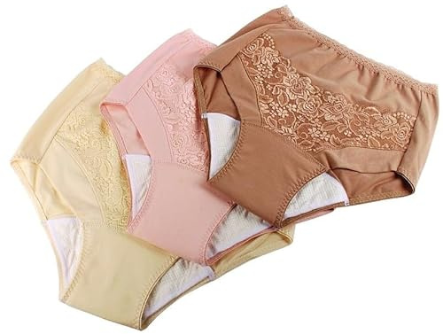 Coopers of Stortford - Womens Washable Incontinence Pants Pack of 3 - Absorbent Cotton Briefs with Odour Control Breathable Fabric Sizes 10 to 24