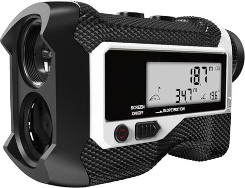 ACPOTEL Telemetro da golf con pendenza, display esterno LCD, blocco rapido dell'asta della bandiera a vibrazione, telemetro da golf (Yd/M) telemetro da golf | telemetro laser 800 m (standard non