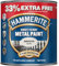 AMK® Hammerite Metal Paint 1L Smooth Silver Finish Anti Corrosion Direct to Rust, 826013