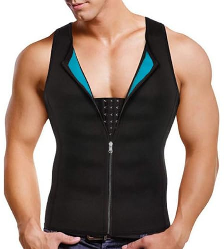 DownLTL Chaleco Moldeador Sauna Deportivo Hombre Camiseta Reductora Adelgazante Fitness Faja Compresión Formación Músculos para Sudoración