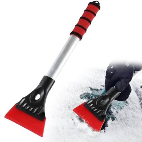 yotutun Eiskratzer Auto, 44cm Eisschaber mit Rutschfestem Softgriff Verlängerte Schnee Scheibenkratzer Winter für Autowindschutzscheibe und Hausfenster