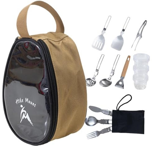 Set da cucina da campeggio, set di utensili da campeggio, 11 pezzi
