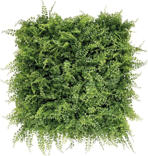 Valyria Home | Jardín Vertical Artificial Exterior e Interior | Muro Vegetal Artificial Pack de 4 Paneles 50x50 cm (1m²) | Protección UV | Diseño Moderno | Hiedra Tropical | Planta Decorativa Pared