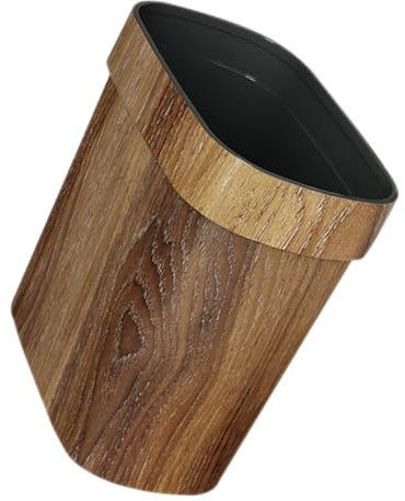Alipis Tacho de Basura Cocina de Veta de Madera Artificial, Cubo de Basura de Pp, Ligero Gran Capacidad para Baño y Dormitorio Color Aleatorio