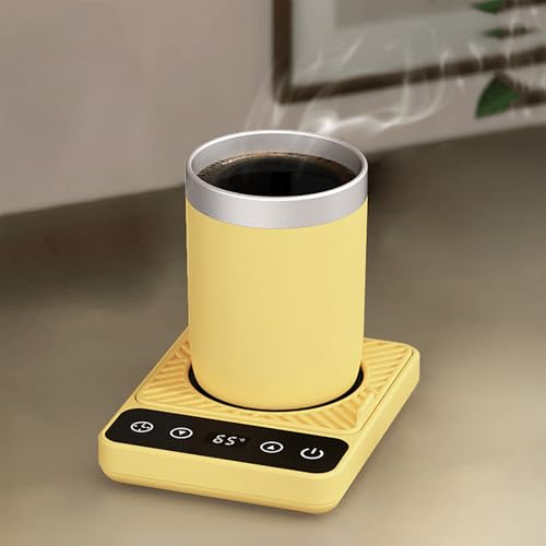 Elektrischer Kaffeewärmer mit 9 Temperaturstufen Einstellbar Tassenwärmer mit Timing Funktion Getränkewärmer mit Konstanttemperaturfunktion für Kaffee Tee Kakao 30W
