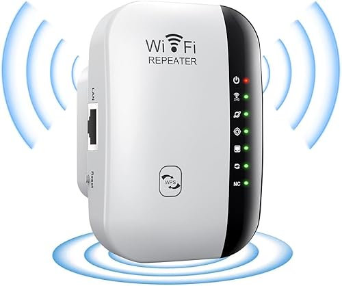 Repetidor Wi-Fi de 2,4 GHz, función WPS, cifrado de una llave, compatible con todos los enrutadores inalámbricos, peso ligero con gran alcance (blanco)
