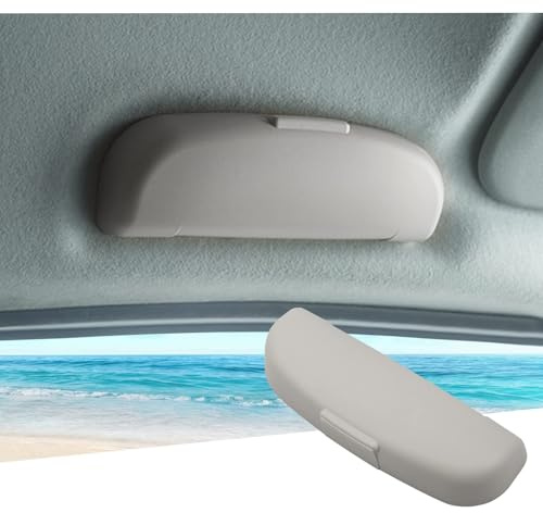 DPONHJ Auto Sonnenbrillen Organizer für MG ZS 2017-2023, Auto Brillenhalter Brillenetui, Auto Brillenetui Käfig, Auto Brillenetui Aufbewahrungsbox Innenraum Zubehör,A/Gray