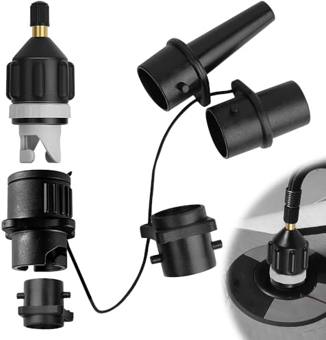 mizikuu SUP Pumpenadapter, Ventil Adapter Aufblasbarer Adapter Schlauchboot Ventiladapter Luftpumpenkonverter Gasdüse Inflatable Sup Pumpe Adapter für Schwimmring Paddle Board Aufblasbarer Bett