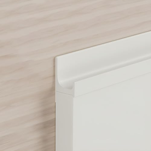 Coayuou 2er Set Türgriffe Schrank Aluminium Möbelgriffe Griffe Schrank L:40/50/60/70/80/90/100/140cm Möbel Griffe Für Ihre Haustür & Innenräume, Langlebig Und Elegant(Weiß,L:90cm)