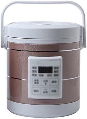 Arrocera y calentador, Mini olla arrocera for coche, camión, sopa, gachas, máquina de cocina, vaporizador de alimentos, calefacción eléctrica, fiambrera, calentador de comida Arrocera y calentador,