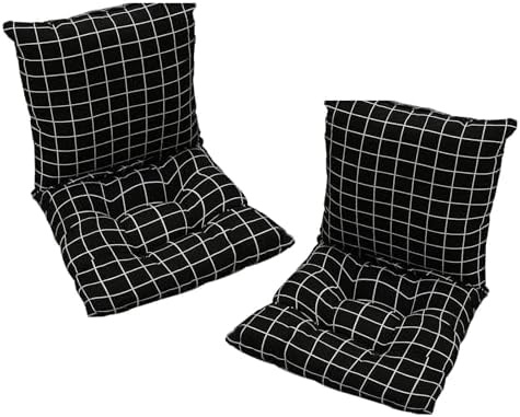 ZGantrix 2er Set Niedriglehner Auflagen Set Stuhlauflage 40 * 80cm Sitzkissen Niederlehner Gartenstühle Sitzauflagen Stuhlkissen Abnehmbarem Rückenlehne Auflage40*80CM(2 Pieces) Anti-Slip(b)