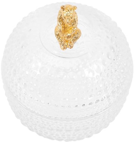 HOOTNEE Ohrringe Aufbewahrungsbox Aus Glas Transparentes Schmuckglas Mit Deckel Klarglasgefäße Für Schmuck Schmuckbehälter Aus Hochwertigem Glas