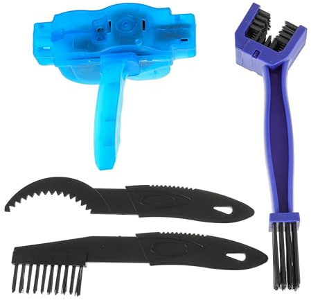 CDDCWZ Kit di 4 dispositivi per la pulizia della catena della bicicletta Pulitore per catena della bicicletta Pulitore per catena della bicicletta Spazzola per catena Spazzola