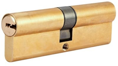 FarDeer Brass 32.5/47.5 Euro Cylinder Lock (80mm), Door Barrel Lock with 8 Keys, Advanced Security, Including Temporary Security Key, Anti-Bump, Drill and Pick (Euro Cylinder 32.5/47.5)