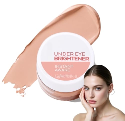 Instant Eye Brightener - Under Eye Brightener - Peach Colour Corrector for Women - Instant Anti Age Eraser Ey_e Concealer - Korean Makeup for Dark Circles (Light Rose)